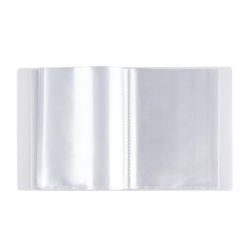 FSSTUD 40 Seiten, 11,5 x 15,5 cm, transparentes Aufkleber, Taschenalbum, wiederverwendbar, Sammelalbum, kleines klares Fotoalbum, Kunststoff-Fotobuch, Aufkleber-Organizer-Buch für Etiketten, Karten von FSSTUD