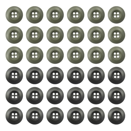 FSSTUD 40 Stück 15 mm 4-Loch-Knöpfe aus Kunstharz, rund, Kunststoff, zum Nähen, einfarbig, für Anzug, Mantel, Kreisform, Bekleidungsknöpfe, DIY, Handwerk, Uniform, Zubehör für Hosen, Jacken, Taschen FSSTUD 40 Stück 15 mm 4-Loch-Knöpfe aus Kunstharz, rund, Kunststoff, zum Nähen, einfarbig, für Anzug, Mantel, Kreisform, Bekleidungsknöpfe, DIY, Handwerk, Uniform, Zubehör für Hosen, Jacken, Taschen von FSSTUD