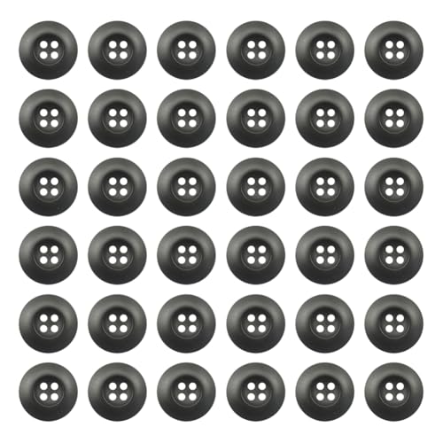 FSSTUD 40 Stück 15 mm 4-Loch-Knöpfe aus Kunstharz, rund, Kunststoff, zum Nähen, einfarbig, für Anzug, Mantel, Kreisform, Bekleidungsknöpfe, DIY, Handwerk, Uniform, Zubehör für Hosen, Jacken, Taschen von FSSTUD