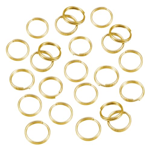 FSSTUD 400 Stück 10 mm kleine Doppelschlaufen-Binderinge aus Metall, geteilte Schlüsselringe, Halsketten-Verbindungsringe, Schmuckherstellung, O-Ringe, Armband, Verbindungsringe für DIY, goldfarben FSSTUD 400 Stück 10 mm kleine Doppelschlaufen-Binderinge aus Metall, geteilte Schlüsselringe, Halsketten-Verbindungsringe, Schmuckherstellung, O-Ringe, Armband, Verbindungsringe für DIY, goldfarben von FSSTUD