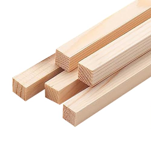 FSSTUD 5 Stück quadratische Holzdübelstäbe, unlackiertes Holz, Bastelstäbe, kleine Holzstreifen, quadratische Holzdübelstäbe, Basteln, Baustreifen, dekorative Holzstäbe, 330 x 20 x 20 mm FSSTUD 5 Stück quadratische Holzdübelstäbe, unlackiertes Holz, Bastelstäbe, kleine Holzstreifen, quadratische Holzdübelstäbe, Basteln, Baustreifen, dekorative Holzstäbe, 330 x 20 x 20 mm von FSSTUD