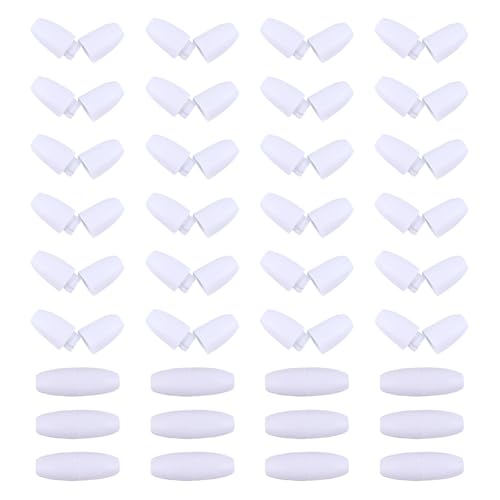 FSSTUD 50 Stück Kunststoff-Sicherheitsverschlüsse, Breakaway-Halskettenverschlüsse, Armbandschnallen-Verschlüsse, kleine Perlen, Fassverbinder, Schmuckherstellung, Zubehör für Fußkettchen, Weiß von FSSTUD