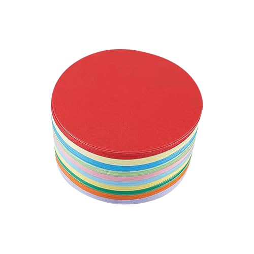 FSSTUD 500 Stück bunte Papierkreise, 10 cm, verschiedene Farben, runde Ausschnitte, mehrfarbig, Baupapier, Bastelpapier, Schulausschnitt, Papier für Klassenzimmer, Schüler FSSTUD 500 Stück bunte Papierkreise, 10 cm, verschiedene Farben, runde Ausschnitte, mehrfarbig, Baupapier, Bastelpapier, Schulausschnitt, Papier für Klassenzimmer, Schüler von FSSTUD
