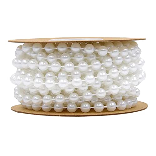 FSSTUD 5m 6mm Weiß Handwerk Perlen Schnur Faux Perle Bead Girlande Weihnachtsbaum Perlenschnüre Perlenband Rolle zum Dekorieren Hochzeit Party Supplies FSSTUD 5m 6mm Weiß Handwerk Perlen Schnur Faux Perle Bead Girlande Weihnachtsbaum Perlenschnüre Perlenband Rolle zum Dekorieren Hochzeit Party Supplies von FSSTUD