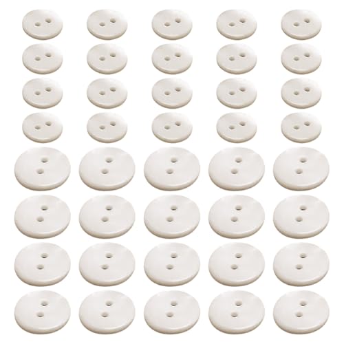 FSSTUD 60 Stück weiße natürliche Muschelknöpfe rund Perlmutt Muschelknöpfe 2 Loch Nähknopf eleganter Ersatzknopf für Blazer Anzüge 15mm 20mm FSSTUD 60 Stück weiße natürliche Muschelknöpfe rund Perlmutt Muschelknöpfe 2 Loch Nähknopf eleganter Ersatzknopf für Blazer Anzüge 15mm 20mm von FSSTUD