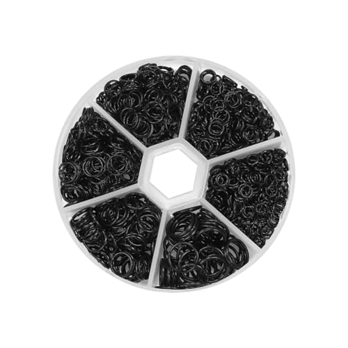 FSSTUD 970 Stück offene Binderinge, Halskettenreparaturringe, Armband, Charm, hängende Ringe, Ohrring, Metall, offene Ringe, dünne Schmuckherstellung, O-Ringe, Ketten-Bindering, Verbindungsstücke, FSSTUD 970 Stück offene Binderinge, Halskettenreparaturringe, Armband, Charm, hängende Ringe, Ohrring, Metall, offene Ringe, dünne Schmuckherstellung, O-Ringe, Ketten-Bindering, Verbindungsstücke, von FSSTUD