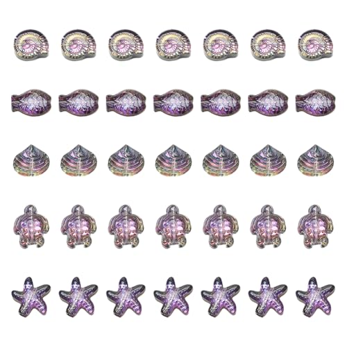 FSSTUD Glasperlen mit Meeresmotiv, Schildkröte, Seestern, Muschelperlen, Kristallfisch, Schmuckherstellung, Perlen, Meeresschildkröte, Schnecke, Sommer, Strand, lose Perlen mit Löchern für Armband FSSTUD Glasperlen mit Meeresmotiv, Schildkröte, Seestern, Muschelperlen, Kristallfisch, Schmuckherstellung, Perlen, Meeresschildkröte, Schnecke, Sommer, Strand, lose Perlen mit Löchern für Armband von FSSTUD