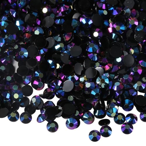 FSSTUD Glitzer-Strasssteine für Nagelkunst, runde Augen, Make-up, Diamanten, Kleidung, Schuhe, Dekoration, keine Hotfix, Kristall-Edelsteine für Bastelarbeiten, 3 mm, Schwarz, Lila, 6000 Stück FSSTUD Glitzer-Strasssteine für Nagelkunst, runde Augen, Make-up, Diamanten, Kleidung, Schuhe, Dekoration, keine Hotfix, Kristall-Edelsteine für Bastelarbeiten, 3 mm, Schwarz, Lila, 6000 Stück von FSSTUD