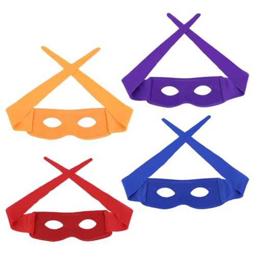 FSSTUD Halloween-Kostüm-Augenmasken, Halbgesichtsmaske, ausgefallene Party-Augenmaske, Superhelden-Cosplay-Augenmasken, Zubehör für Festivals, 4 Stück von FSSTUD