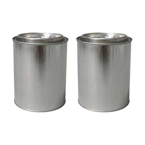 FSSTUD Kleine Metallfarbdosen, leer, Aufbewahrungsbehälter für Bastelarbeiten, Farbeimer und Eimer mit Deckel, für Lösungsmittel, Klebstoffe oder DIY-Projekte, 2 Stück von FSSTUD