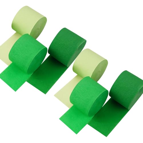 FSSTUD Krepppapier-Luftschlangen, mehrfarbig, Seidenpapier, Party-Luftschlangen, Hochzeit, Geburtstag, Hintergrund, Luftschlangen, Wald, hängende Dekorationen, gemischt, Grün, 6 Rollen, 25 m x 4,5 cm FSSTUD Krepppapier-Luftschlangen, mehrfarbig, Seidenpapier, Party-Luftschlangen, Hochzeit, Geburtstag, Hintergrund, Luftschlangen, Wald, hängende Dekorationen, gemischt, Grün, 6 Rollen, 25 m x 4,5 cm von FSSTUD