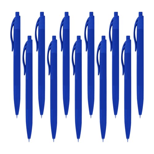 FSSTUD Kugelschreiber, einziehbar, mittlere Spitze, Kunststoff, schwarze Tinte, glattes Schreiben, Business-Stift, Notizen, für Schule, Büro, Blau, 30 Stück von FSSTUD