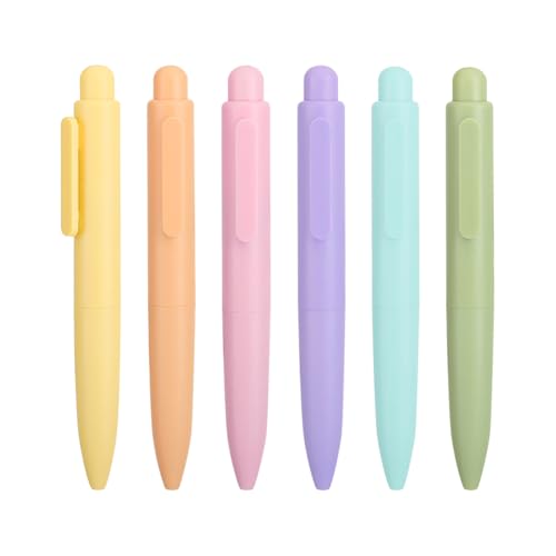 FSSTUD Mini-Kugelschreiber-Set, 0,5 mm, klein, Pastellfarben, schnell trocknend, schwarze Tinte, niedlich, tragbar, Journaling-Stift, glattes Schreibwerkzeug für Büro, Schule, 6 Stück FSSTUD Mini-Kugelschreiber-Set, 0,5 mm, klein, Pastellfarben, schnell trocknend, schwarze Tinte, niedlich, tragbar, Journaling-Stift, glattes Schreibwerkzeug für Büro, Schule, 6 Stück von FSSTUD
