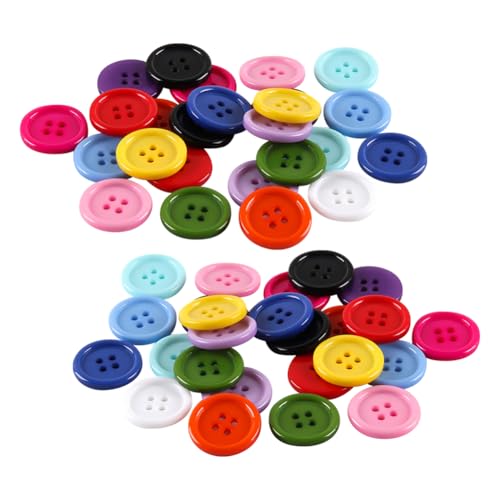 FSSTUD Runde Kunststoffknöpfe, 30 mm, mehrfarbig, zum Nähen, Basteln, Kunstharz, kleine bunte Knöpfe, große runde Kreisknöpfe für Kleidung, 100 Stück FSSTUD Runde Kunststoffknöpfe, 30 mm, mehrfarbig, zum Nähen, Basteln, Kunstharz, kleine bunte Knöpfe, große runde Kreisknöpfe für Kleidung, 100 Stück von FSSTUD