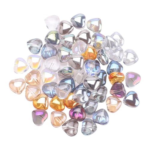 Glasperlen in Herzform, 8 mm, kleine Herzperlen, Abstandshalter, Kristall, Armband, Halskette, Schmuckherstellung, lose Perlen mit einem Loch, 100 Stück Glasperlen in Herzform, 8 mm, kleine Herzperlen, Abstandshalter, Kristall, Armband, Halskette, Schmuckherstellung, lose Perlen mit einem Loch, 100 Stück von FSSTUD