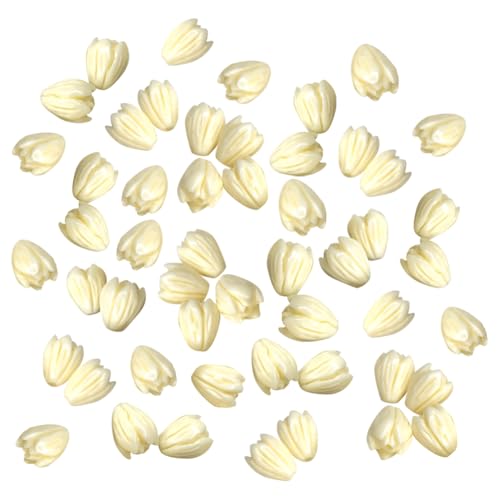 Große Jasmin-Perlen, lose Blumenform, Abstandshalter, Kunstharz, Kunststoffperlen, Blumen, DIY-Schmuckherstellung, Blumenperlen für Armbänder, Halsketten, 8 x 10 mm, 50 Stück Große Jasmin-Perlen, lose Blumenform, Abstandshalter, Kunstharz, Kunststoffperlen, Blumen, DIY-Schmuckherstellung, Blumenperlen für Armbänder, Halsketten, 8 x 10 mm, 50 Stück von FSSTUD