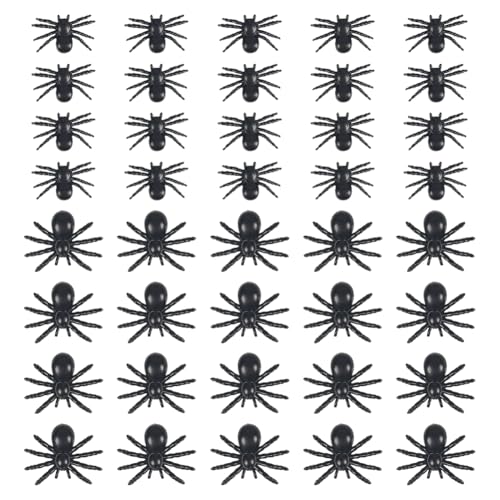 Halloween-Spinnen-Tischkonfetti, kleine Kunststoffspinnen, schwarze Spinnen, Mini-Spinnen, Insektenstreichartikel, Käfer, Streich-Requisiten, realistische Spinnen-Streudekorationen für Party, 200 Halloween-Spinnen-Tischkonfetti, kleine Kunststoffspinnen, schwarze Spinnen, Mini-Spinnen, Insektenstreichartikel, Käfer, Streich-Requisiten, realistische Spinnen-Streudekorationen für Party, 200 von FSSTUD