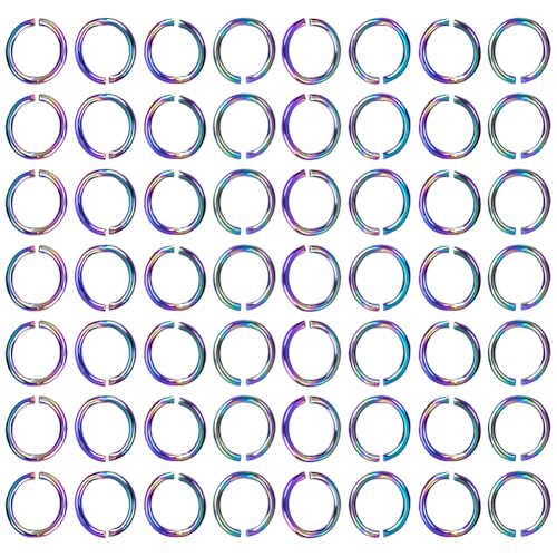 Offene Binderinge aus Edelstahl, 6 mm, für Armband, Verbindungsringe, farbige Biegeringe für Halsketten, Schlüsselanhänger, O-Ringe, Schmuckherstellung, 100 Stück von FSSTUD