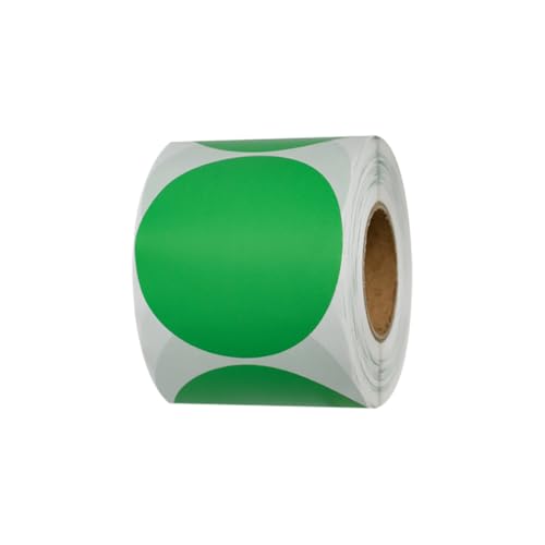 Runde Thermodrucker-Etiketten, selbstklebend, Thermo-Punkt-Aufkleber, Kreis, Thermodruckpapier, Rolle, Klebeband, kleines Etikettendrucker-Klebeband, für DIY-Design, Grün, 600 Stück Runde Thermodrucker-Etiketten, selbstklebend, Thermo-Punkt-Aufkleber, Kreis, Thermodruckpapier, Rolle, Klebeband, kleines Etikettendrucker-Klebeband, für DIY-Design, Grün, 600 Stück von FSSTUD
