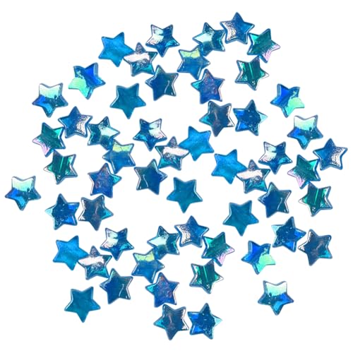 Sternförmige Acrylperlen, 11 x 10 mm, ästhetische Schmuckherstellung, niedlich, charmantes Armband, Kunststoff-Abstandshalter, modische Halskettenherstellung, Zubehör mit Löchern, Blau, 400 Stück Sternförmige Acrylperlen, 11 x 10 mm, ästhetische Schmuckherstellung, niedlich, charmantes Armband, Kunststoff-Abstandshalter, modische Halskettenherstellung, Zubehör mit Löchern, Blau, 400 Stück von FSSTUD
