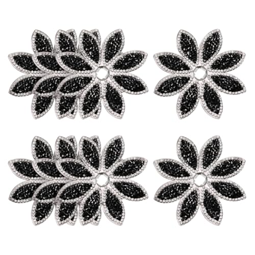 Strass-Blumen-Aufnäher zum Aufbügeln, Kristall-Blumen-Applikation, dekorative Blumenapplikationen, ausgefallene Blumenapplikationen, Hochzeitskleid, Braut-Applikationen für Schuhe, Kopfschmuck von FSSTUD