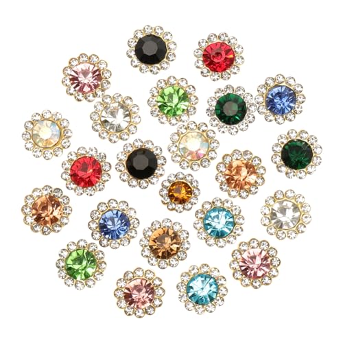 Strass-Knöpfe, 12 mm, Metallsockel, flache Rückseite, zum Aufnähen, für Kleidung, Schuhe, Nähen, Kristalle, Blumenkralle, Strasssteine mit Loch, für DIY-Schmuck, bunt, 100 Stück Strass-Knöpfe, 12 mm, Metallsockel, flache Rückseite, zum Aufnähen, für Kleidung, Schuhe, Nähen, Kristalle, Blumenkralle, Strasssteine mit Loch, für DIY-Schmuck, bunt, 100 Stück von FSSTUD