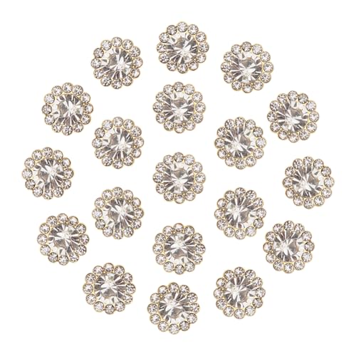 Strassknöpfe mit Metallsockel, flache Rückseite, zum Aufnähen, für Kleidung, Schuhe, Nähen, Kristalle, Blumenkralle, Strasssteine mit Loch, für DIY-Schmuck, Weiß, 100 Stück Strassknöpfe mit Metallsockel, flache Rückseite, zum Aufnähen, für Kleidung, Schuhe, Nähen, Kristalle, Blumenkralle, Strasssteine mit Loch, für DIY-Schmuck, Weiß, 100 Stück von FSSTUD