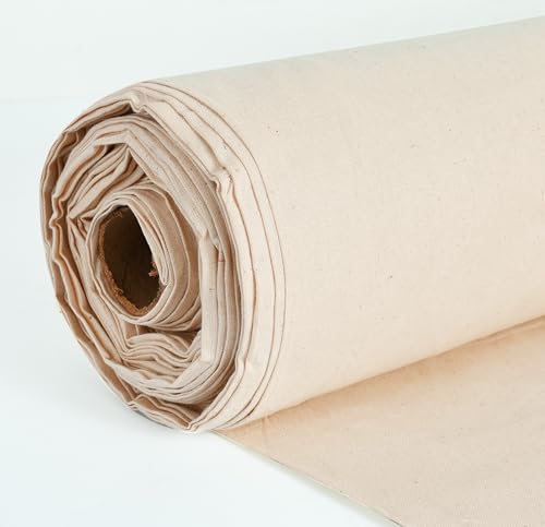 Tissus au Metre (5m, Natürlich Kaliko Stoff) 58"/147.5 cm Wide Mittleres Gewicht 100% tissu coton for Tischdecke, Nähen, Quilten, Vorhangfutter, Kissenbezüge & Tragetaschen | FT Fashion Track von FT Fashion Track