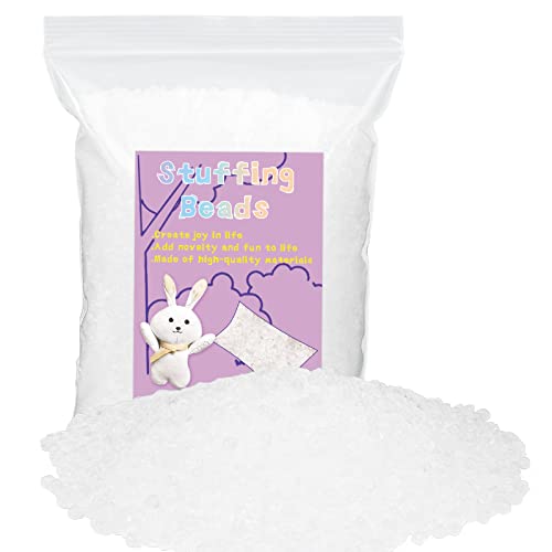 FTEVEN 500 g Spielzeug-Stopfperlen, Premium-Kunststoffgewicht, gefüllte Perlen, Polyethylen-Füllperlen, transparente Kunststoff-Füllperlen zum Befüllen von Sitzsäcken, Tierspielzeug, DIY Handwerk von FTEVEN