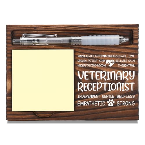 FTA275 Wertschätzungsgeschenke, Dankeschön-Geschenk für Tierarzt-Empfang, Tierarztpraxis, Mitarbeiter, Haftnotizhalter, Holz-Notizblock und Stifthalter, 16,5 x 11,9 cm FTA275 Wertschätzungsgeschenke, Dankeschön-Geschenk für Tierarzt-Empfang, Tierarztpraxis, Mitarbeiter, Haftnotizhalter, Holz-Notizblock und Stifthalter, 16,5 x 11,9 cm von FTONENI