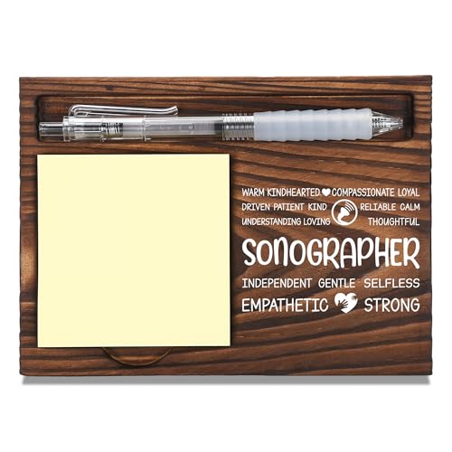 Sonographer Wertschätzungsgeschenke, Dankeschön-Geschenk für Sonographen, Ultraschall, Bürokollegen, Wertschätzungsgeschenke, Haftnotizhalter, Holz-Notizblock und Stifthalter, 16,5 x 11,9 cm, FTA290 Sonographer Wertschätzungsgeschenke, Dankeschön-Geschenk für Sonographen, Ultraschall, Bürokollegen, Wertschätzungsgeschenke, Haftnotizhalter, Holz-Notizblock und Stifthalter, 16,5 x 11,9 cm, FTA290 von FTONENI