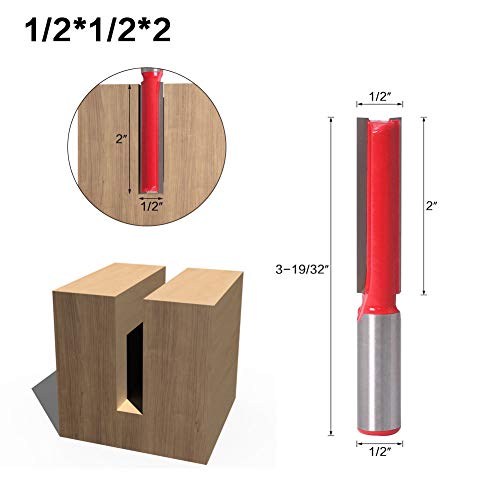 1/2 Routerkraft mit Scharfer Kante für Durchschnittliche Dichte Tabelle 45 # Stahlmaterial in Kohlenstoffstahl in Sauberem Stahl Geschnitten (1/2"*1/2"*2) von FTVOGUE