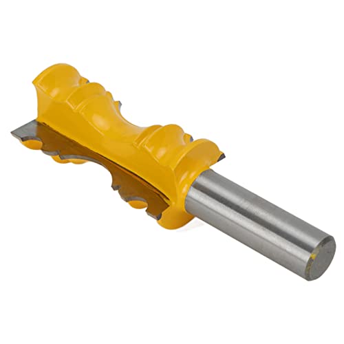 1/2-Zoll-Schaft-Kronenrouter-Bit, Hochgeschwindigkeitsstahlschneider für Holzbearbeitung, Wolfram-Stahl-Gravur-Werkzeug, 1-1/8-Zoll-Schneiddurchmesser, 2-Zoll-Schnitthöhe von FTVOGUE