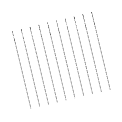 10 -pcs -Stanzbohrer -Bit -Sets, Gerade Schaft -Hochgeschwindigkeits -Stahlbohrwerkzeuge 0,3 Mm OD -Schaft für Holzplastik und Stiftvisent, Drehbohrbit, HSS -Bohrer, Metallbohrer Bit von FTVOGUE