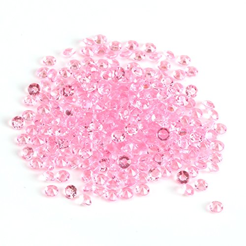 1000 Stück 4,5 mm bunte klare Acrylperlen Vasenfüller Hochzeit Party Dekor DIY Zubehör (Pink) von FTVOGUE