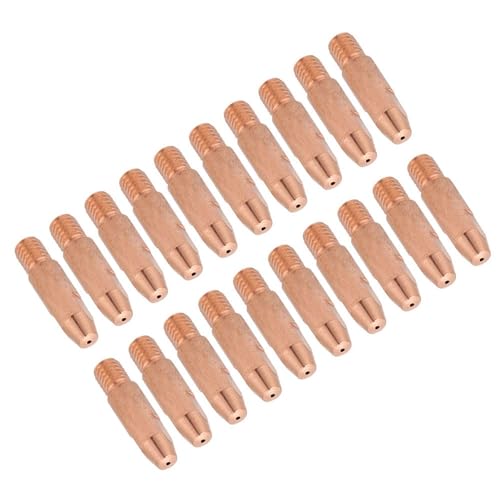20 Stücke Kupfer Kontaktspitze M6 für Euro Stil Binzel 24KD MIG/MAG Schweißbrenner Gasdüsenspitze Halter Mithelfer(1.0) von FTVOGUE