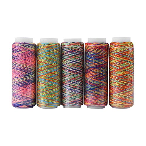 5 stücke Multicolor Regenbogen Farbverlauf Nähen Quilten Fadenspulen Kleidungsstück Zubehör für DIY Nähen Stickerei von FTVOGUE