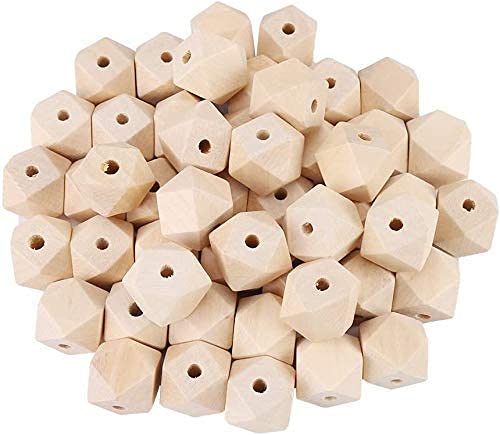 50 stücke 20mm facettenreiche Holz Perlen Achteckige DIY für Handgemachte Schmuck Zubehör Holz Farbe von FTVOGUE