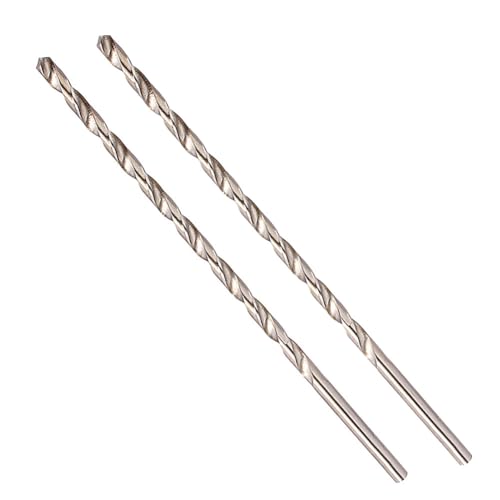 6mm HSS Extra Bohrer, 3/8 Zoll Durchmesser, Schwarz Oxid Beschichtung, für Holz, Metall, Kunststoff, Beton (2 Stück) von FTVOGUE