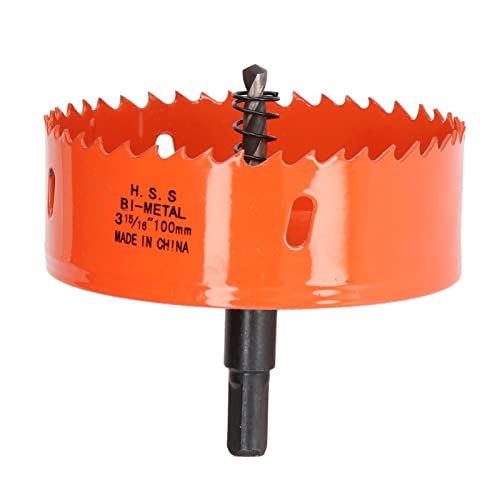 FTVOGUE Bimetall-Lochsäge aus Hochgeschwindigkeitsstahl mit Hochleistungsdorn zur Herstellung von Cornhole-Lochbrettern (3 15/16in(100mm)) von FTVOGUE