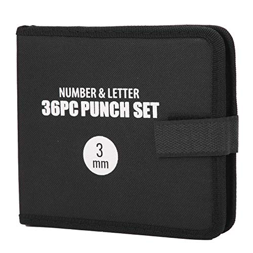 Englische Buchstabennummer Stahlstempel Presskit für Metall, 36 Pcs 3mm Punch Stamp Toolset, Langlebig und Klar, Zum Markieren auf Edelstahl, Ideal für -Enthusiasten Englische Buchstabennummer Stahlstempel Presskit für Metall, 36 Pcs 3mm Punch Stamp Toolset, Langlebig und Klar, Zum Markieren auf Edelstahl, Ideal für -Enthusiasten von FTVOGUE