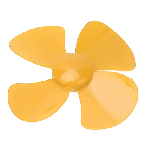 FTVOGUE 10 Stück 80 Mm 4-Blatt-Propeller aus Kunststoff DIY Rotierendes Spielzeugmodellzubehör mit 2 Mm Loch XR-149 für DIY-Spielzeug (Yellow) von FTVOGUE