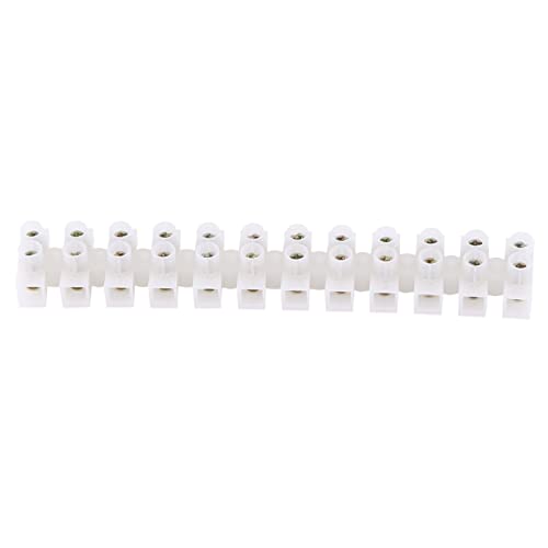 FTVOGUE 10pcs 360V 10A Dual -Reihen -Schraubenklemmestreifenblöcke 12 Positionen Vorversäuterte Klemmen Barrierebereich Elektroranschluss mit Weißem PE und Kupfermaterial für Haushaltsgeräte, FTVOGUE 10pcs 360V 10A Dual -Reihen -Schraubenklemmestreifenblöcke 12 Positionen Vorversäuterte Klemmen Barrierebereich Elektroranschluss mit Weißem PE und Kupfermaterial für Haushaltsgeräte, von FTVOGUE