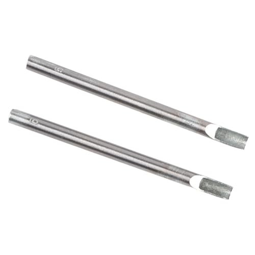 FTVOGUE 2pcs Halb Runde Lederschneider Werkzeug Stahlstempel Bastelwerkzeuge Set Kit für Gürtelgurt Gürtel, Bastelmesser -Set für Handgefertigte Lederwaren, 2 Stücke mit Lochpunsch, Leichtgewicht (5 von FTVOGUE