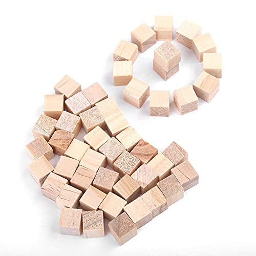 FTVOGUE 50 Stück 10mm Holzwürfel Unfinished Natürliche Quadratische Holz Blöcke für DIY Handwerk Handgefertigte Woodcrafts Kinder Spielzeug Wohnkultur von FTVOGUE
