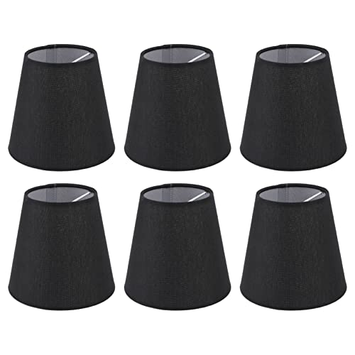 FTVOGUE 6 STÜCKE Lampenschirm Moderner Minimalistischer Lampenschirm aus Schwarzem Stoff Einfacher Stil Heimdekoration für Kleine E14-Glühbirne FTVOGUE 6 STÜCKE Lampenschirm Moderner Minimalistischer Lampenschirm aus Schwarzem Stoff Einfacher Stil Heimdekoration für Kleine E14-Glühbirne von FTVOGUE