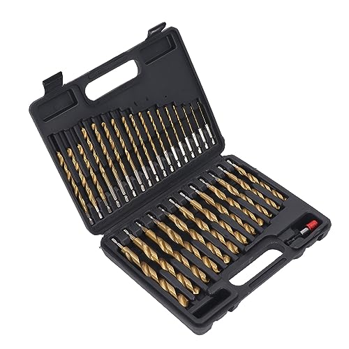 FTVOGUE -Bohrer -Bit Set 30 teiliges Set mit Lagerhülle Hochgeschwindigkeits Stahlbohrer für Präzise und Effiziente Bohrungen Geeignet für Stahl, Gusseisen, Kunststoffe und Holz Geeignet FTVOGUE -Bohrer -Bit Set 30 teiliges Set mit Lagerhülle Hochgeschwindigkeits Stahlbohrer für Präzise und Effiziente Bohrungen Geeignet für Stahl, Gusseisen, Kunststoffe und Holz Geeignet von FTVOGUE