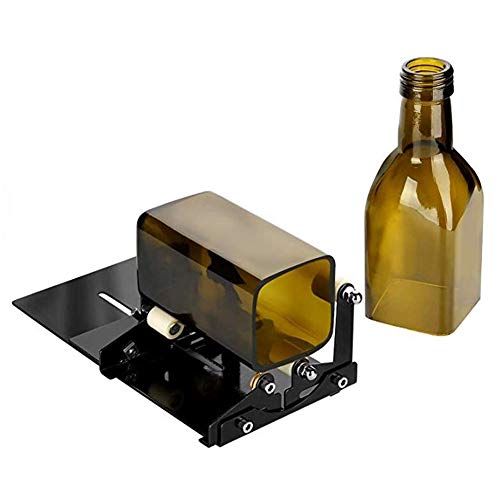 Flaschenschneider DIY Maschine, Aktualisierte Flaschenschneider, Hochpräziser Glasflaschenschneider Einstellbar zum Schneiden von quadratischen runden Flaschen für Whiskyflaschen von FTVOGUE