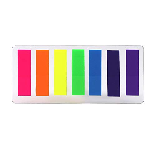 FTVOGUE Fluoreszenzklebrige Notizen -geformtes Etikett Beschreibbare Markierungen für die Büroschule Reading Supplies (7-farbiges flaches Ende) von FTVOGUE