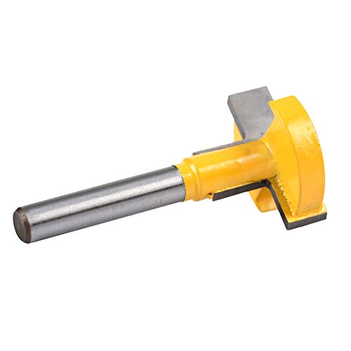 FTVOGUE Fräser Bit Hartmetall T-Nut Holzbearbeitungsfräser für die Hartholzkork-Kunstholzbearbeitung(27mm-Gelb) von FTVOGUE